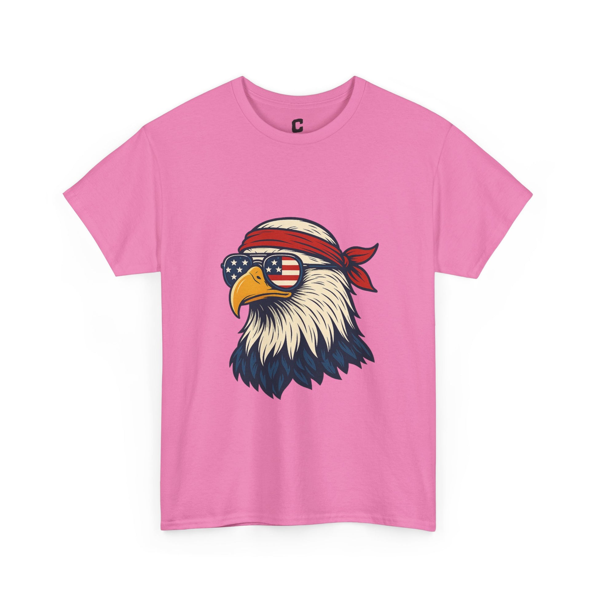 Patriotic Eagle Head with American Flag Sunglasses and Bandana for Bold Fourth of July Style