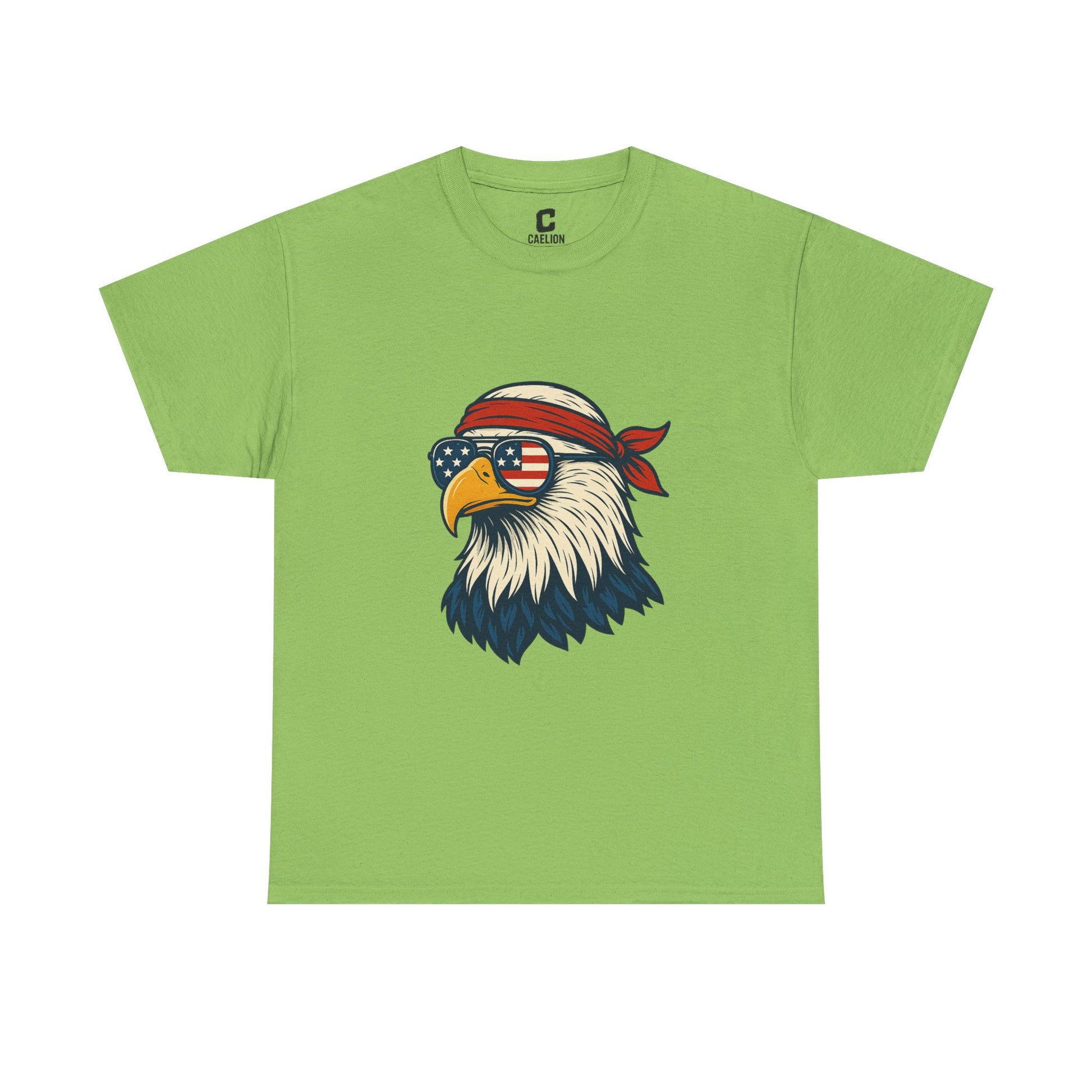 Patriotic Eagle Head with American Flag Sunglasses and Bandana for Bold Fourth of July Style