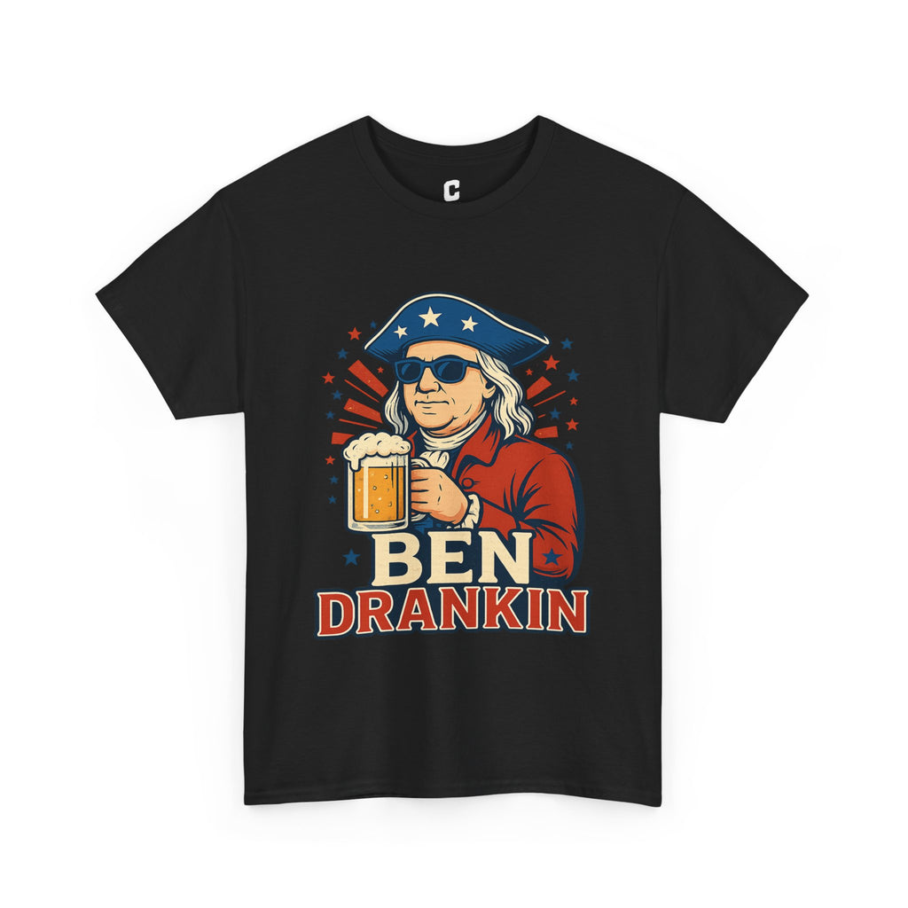Ben Drankin Funny Patriotic Fourth of July Design Featuring Benjamin Franklin and Beer Vibes