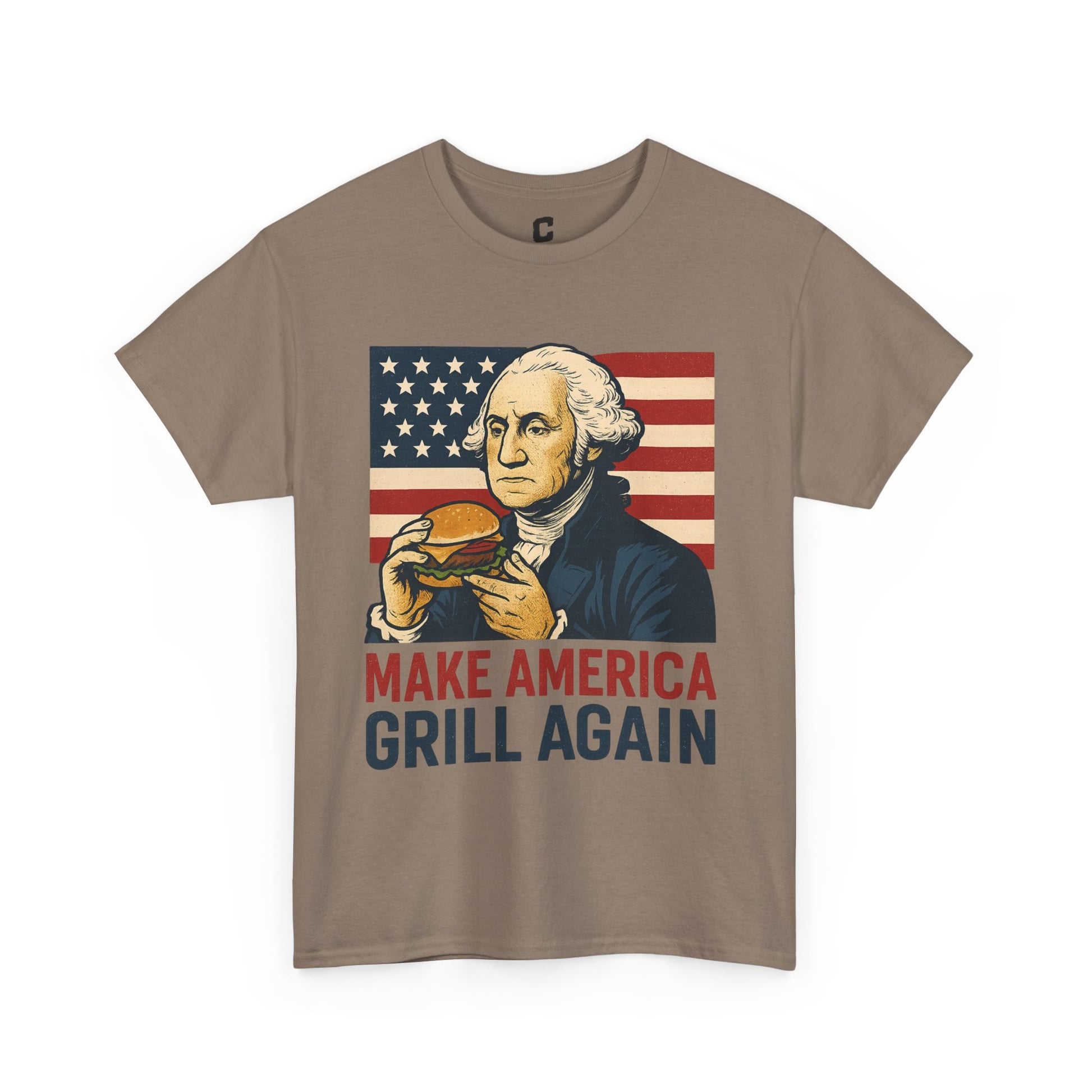 Make America Grill Again Funny George Washington BBQ Design for Patriotic Fourth of July Cookouts