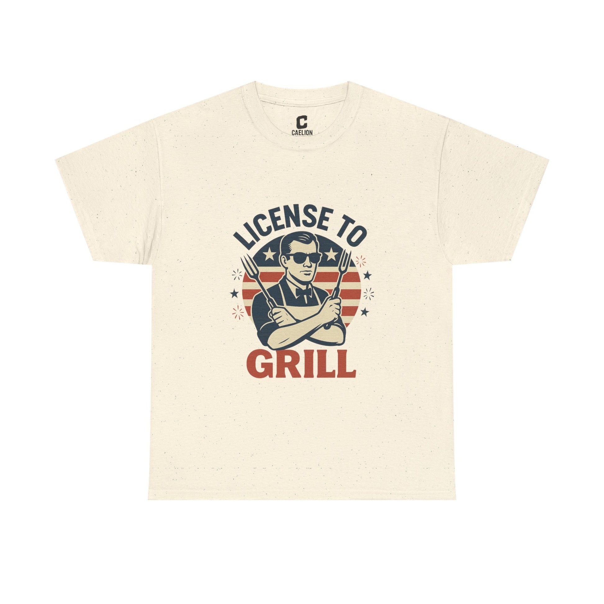 License to Grill Funny Patriotic BBQ Design with Secret Agent Style for Fourth of July Cookout Legends