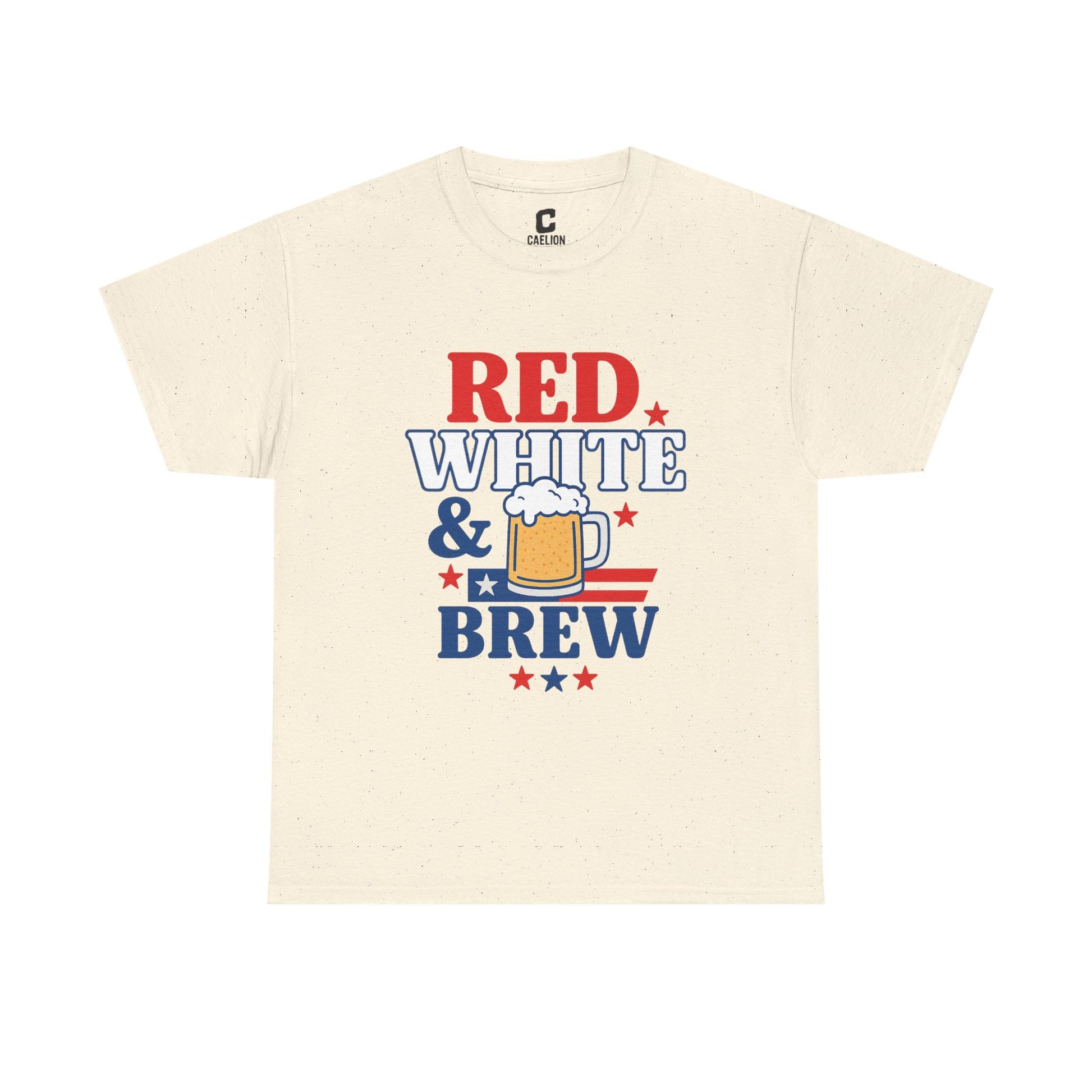 Red White and Brew Patriotic Graphic Design - Vintage USA Style for July 4th