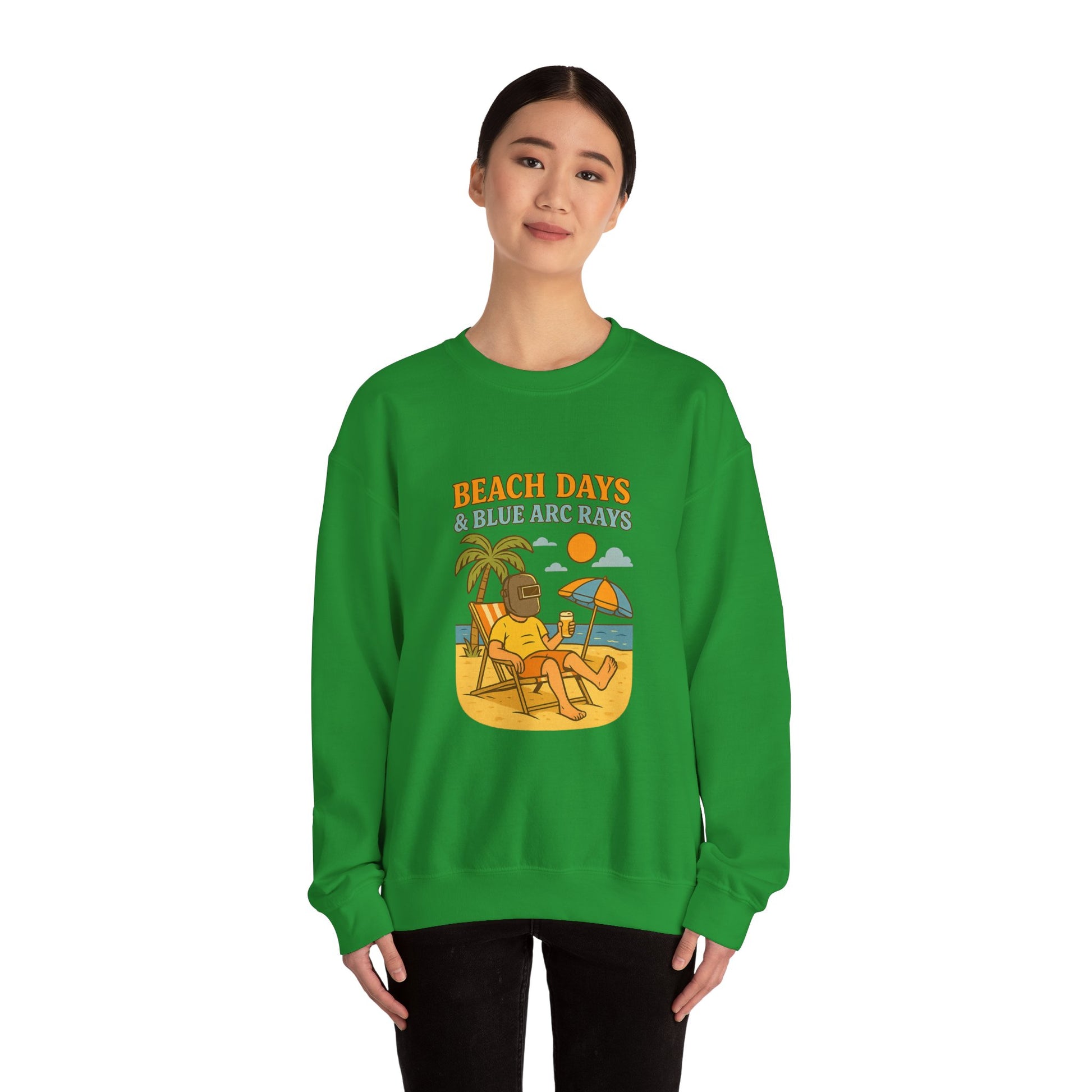 Beach Days Crewneck Sweatshirt, Unisex Sweatshirt, Summer Vibes, Vacation Apparel, Outdoor Fun, Casual Gift