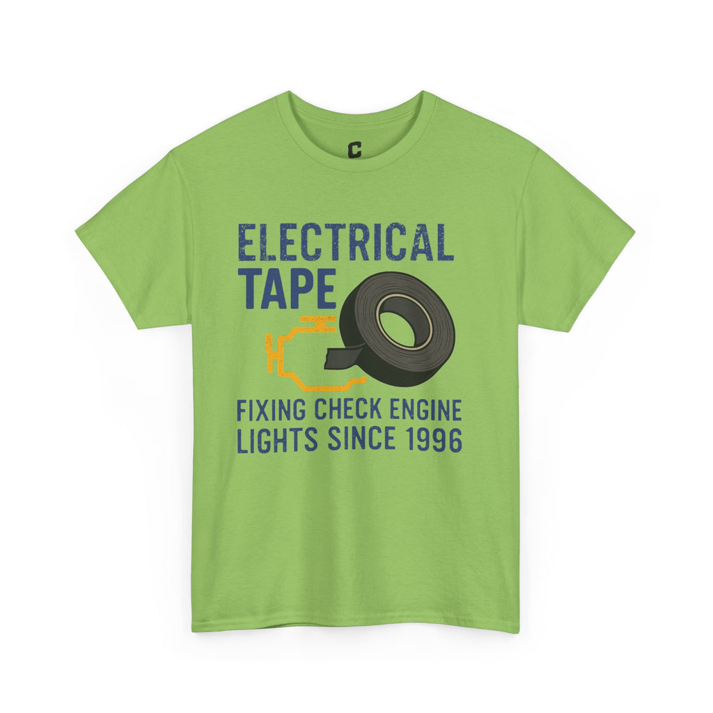 Electrical Tape Fixing Check Engine Lights Mechanic Humor Design Gift for DIYers, Car Lovers, Repair Shirt, Funny Repair Gift