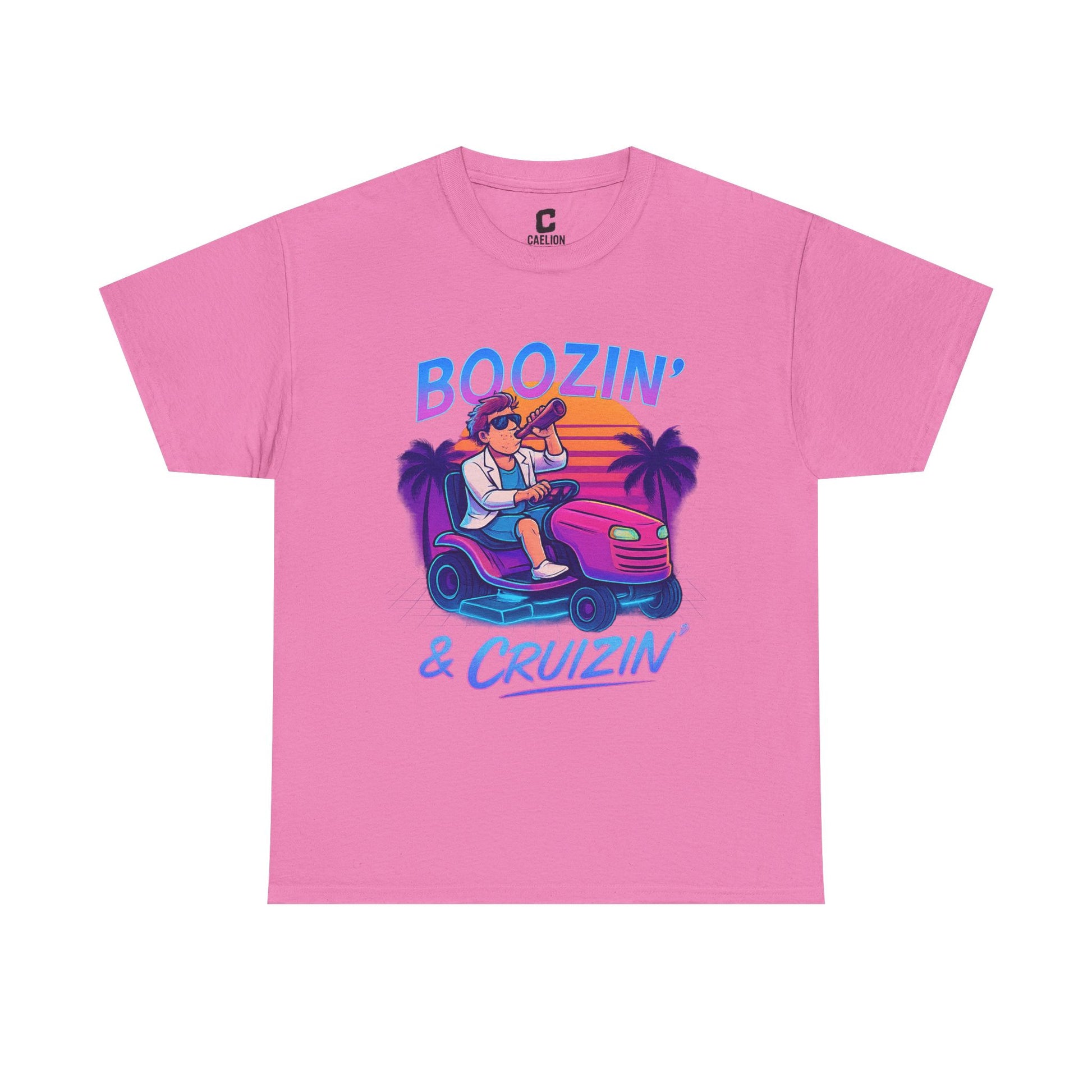 Boozin and Cruizin Retro Lawn Mower Drinking Party Design