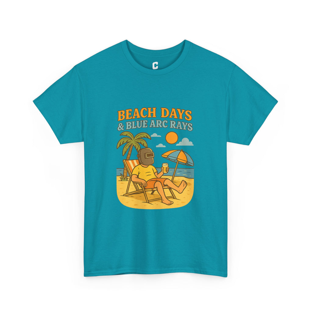 Beach Days Unisex Heavy Cotton Tee | Summer Vibes T-Shirt, Vacation Clothing, Beachwear, Gift for Beach Lovers, Relaxing Tee