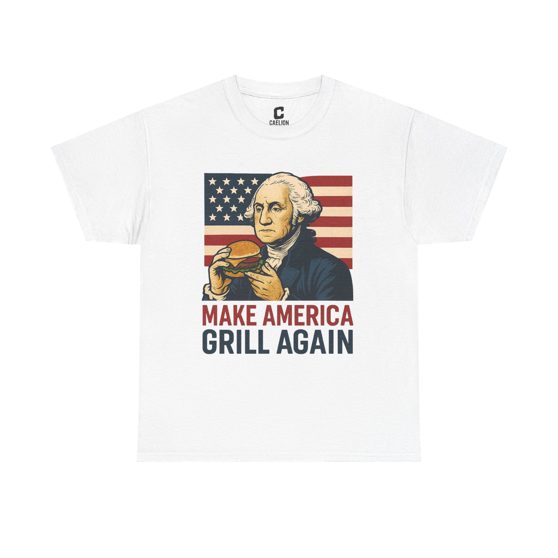 Make America Grill Again Funny George Washington BBQ Design for Patriotic Fourth of July Cookouts