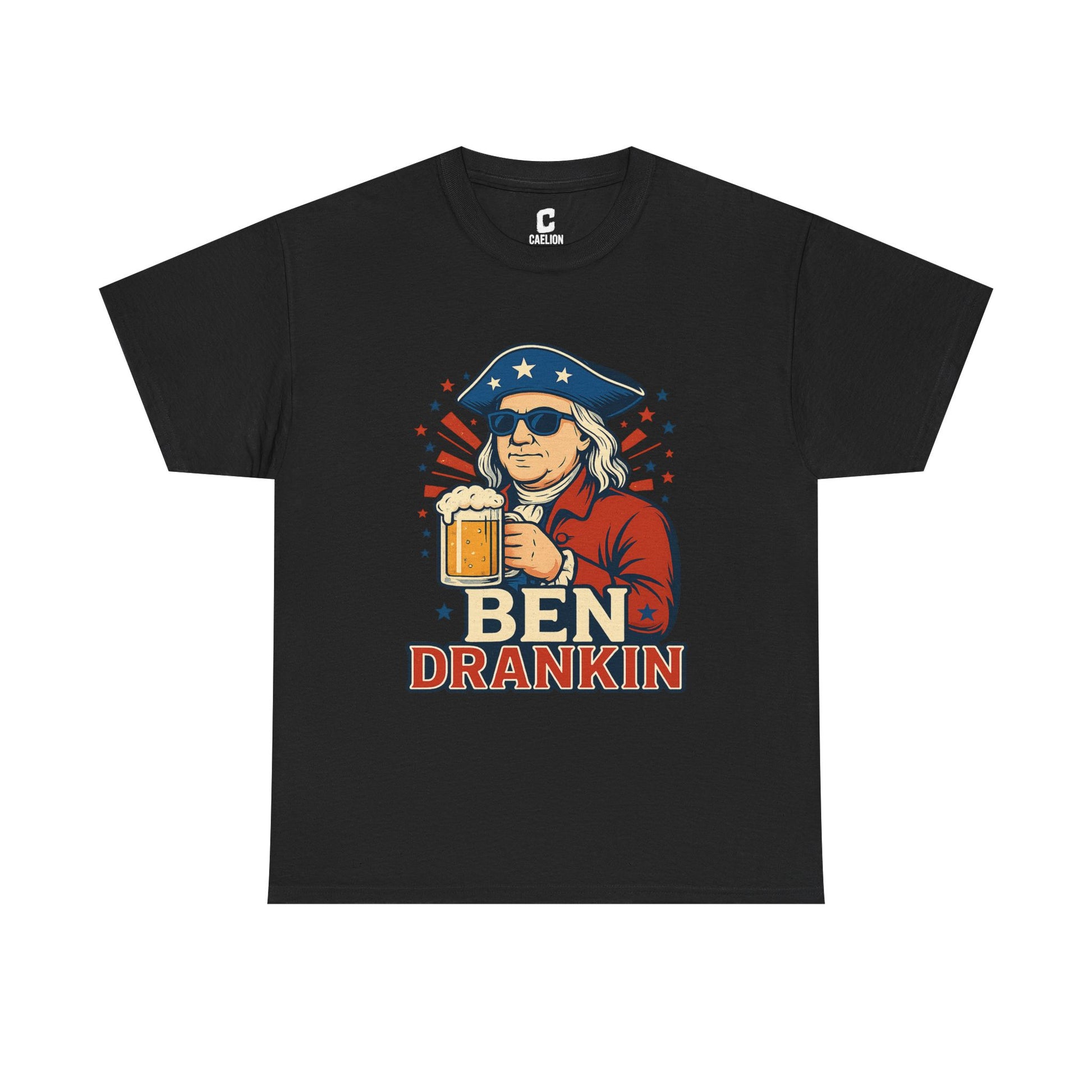 Ben Drankin Funny Patriotic Fourth of July Design Featuring Benjamin Franklin and Beer Vibes