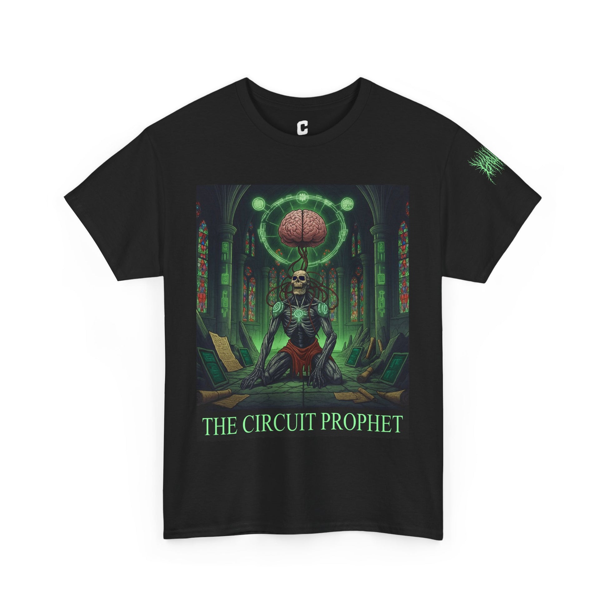 Circuit Prophet - Cybernetic Cult Priest Biomech Poster | Gritty Horror Art for Death Metal & Sci-Fi Dystopia Fans