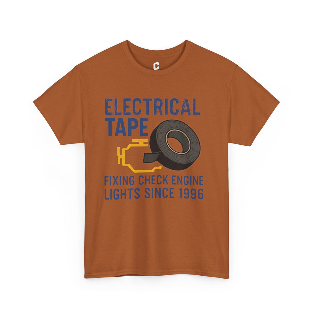 Electrical Tape Fixing Check Engine Lights Mechanic Humor Design Gift for DIYers, Car Lovers, Repair Shirt, Funny Repair Gift