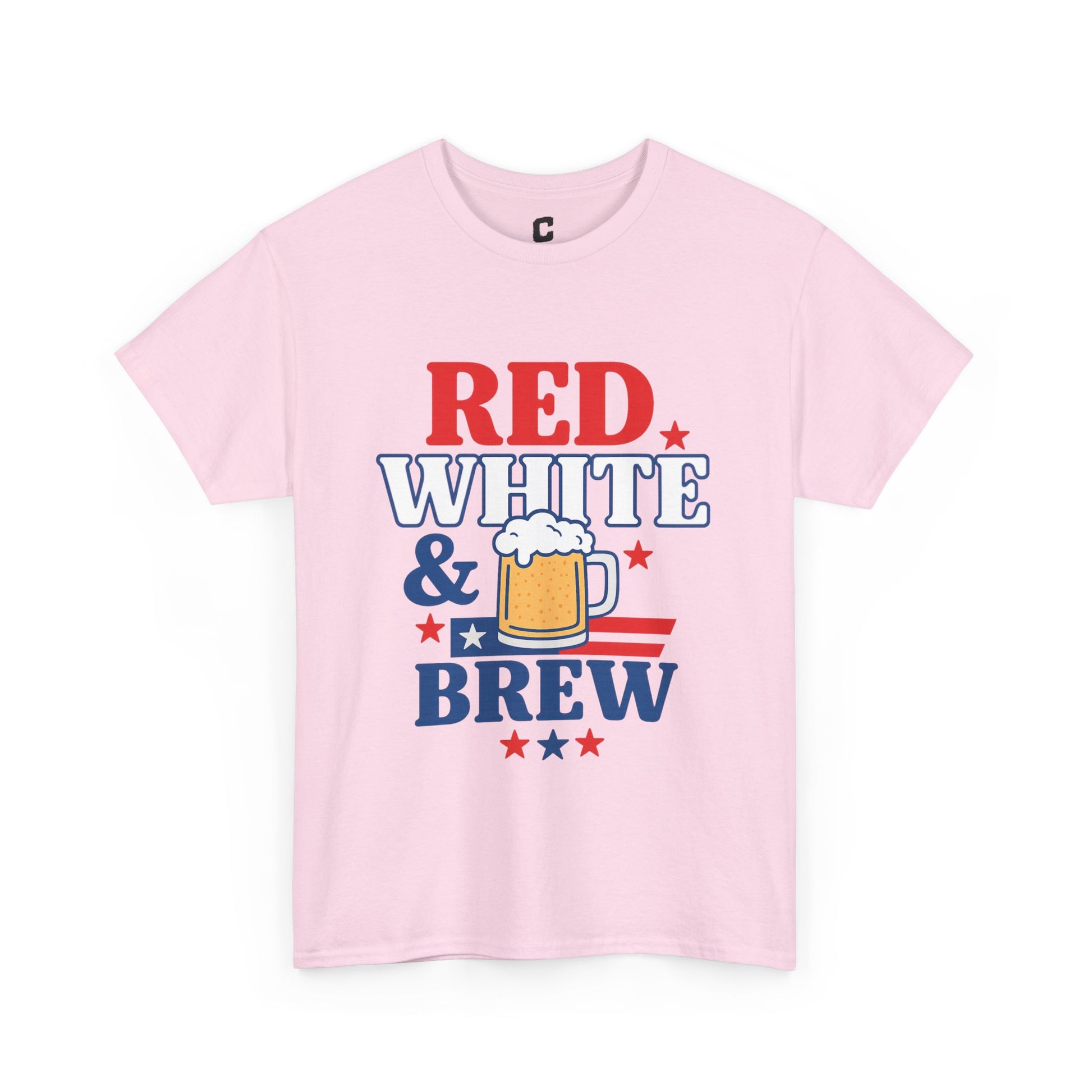 Red White and Brew Patriotic Graphic Design - Vintage USA Style for July 4th