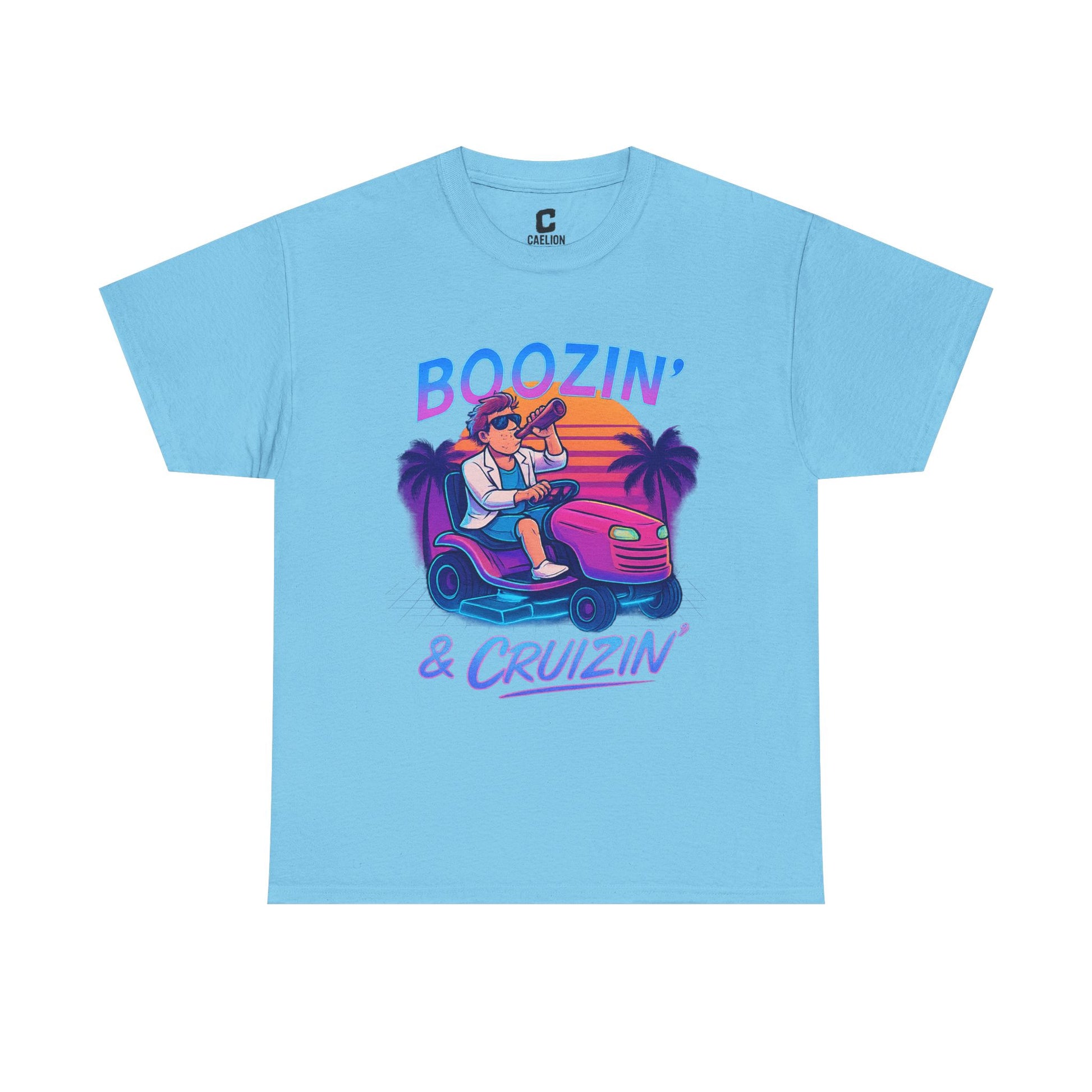 Boozin and Cruizin Retro Lawn Mower Drinking Party Design