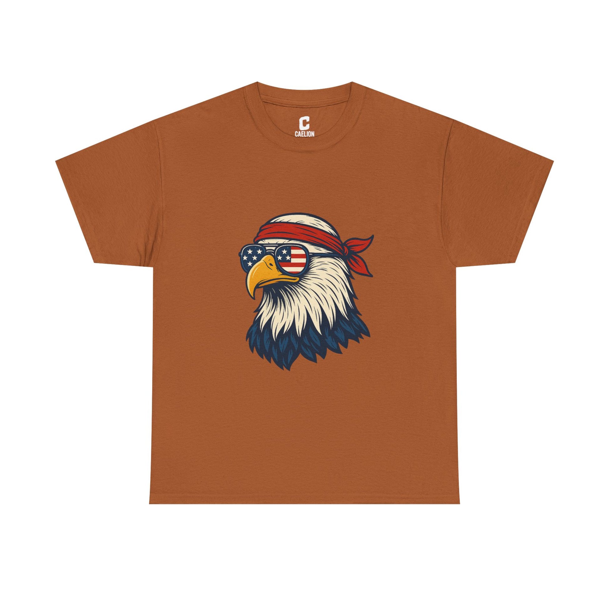 Patriotic Eagle Head with American Flag Sunglasses and Bandana for Bold Fourth of July Style